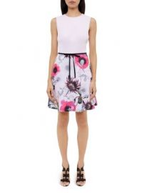 Ted Baker Seedda Neon Poppy Crepe Dress at Bloomingdales